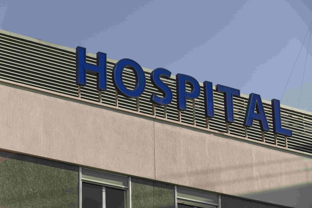An image showning a hospital 3d fabricated signs