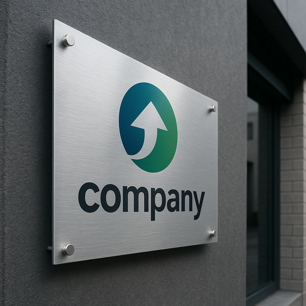 Chatgpt image may 1 2025 07_19_23 am - printaman - signage | t shirts printing | promotional products | banner printing Brushed aluminum sign