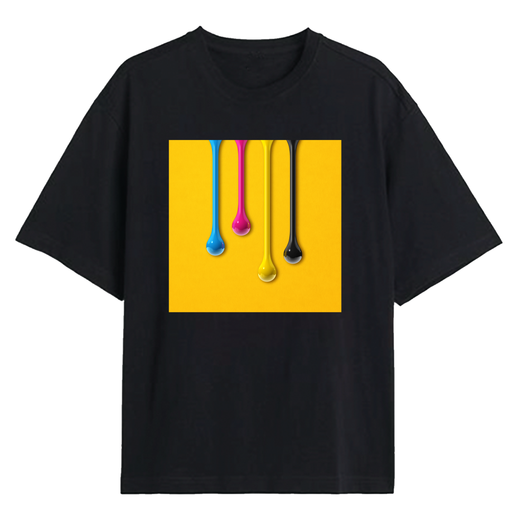 Oversized t-shirt black with print 4 - printaman. Signage, printing and t-shirt supplier Custom oversized t-shirts in sandton noksim